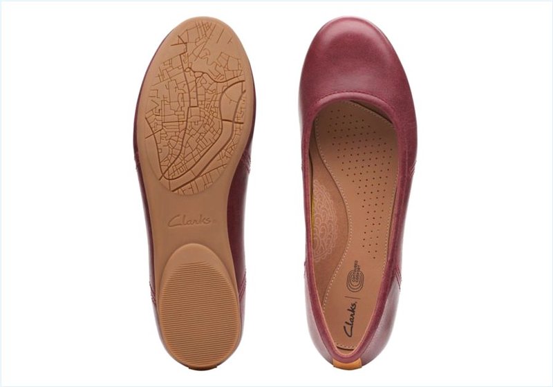  Canebay Plain / Wine Leather Womens Shoes