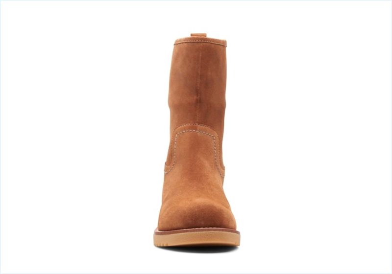  Eden Mid Hi / Dark Tan Suede Womens Boots