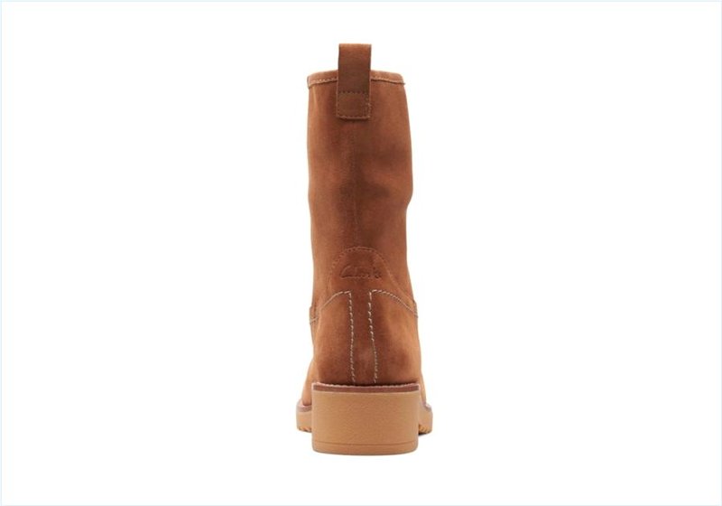  Eden Mid Hi / Dark Tan Suede Womens Boots