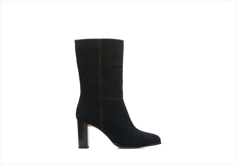  Karamo Mid / Black Suede Womens Boots