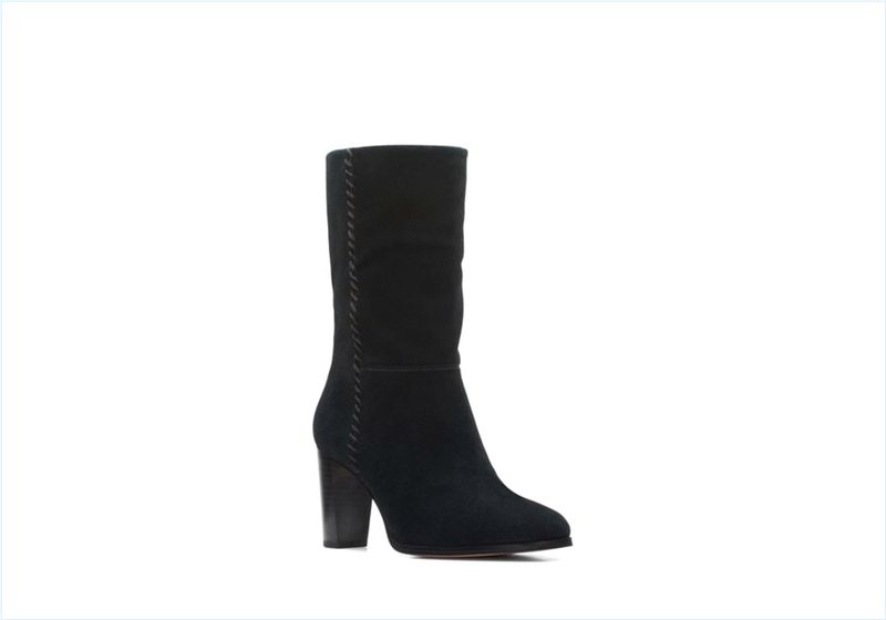  Karamo Mid / Black Suede Womens Boots