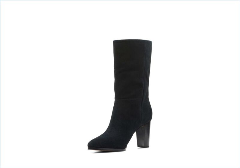  Karamo Mid / Black Suede Womens Boots