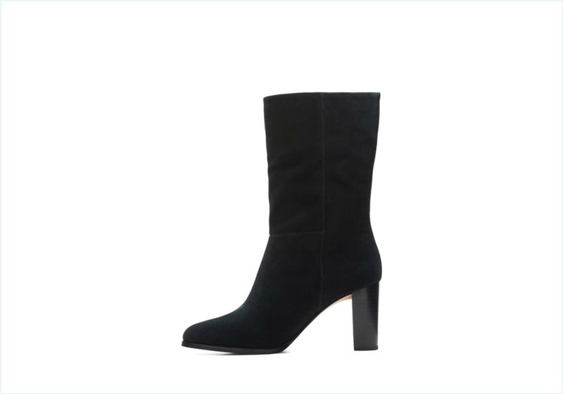  Karamo Mid / Black Suede Womens Boots