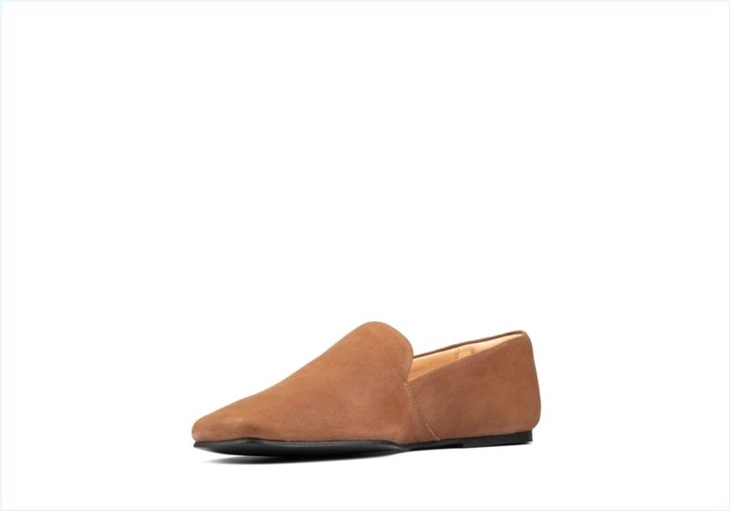  Pure Slip / Light Tan Leather Womens Shoes