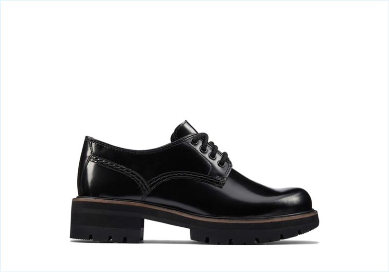  Orianna Derby / Black Leather Womens Shoes