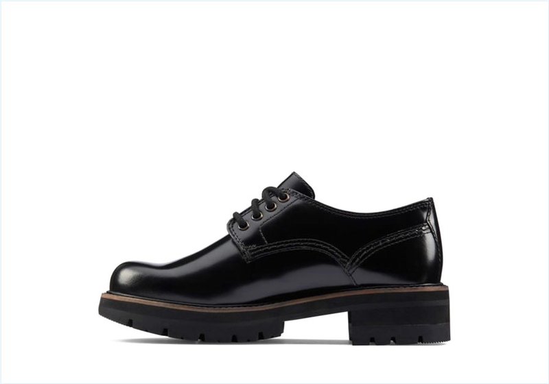  Orianna Derby / Black Leather Womens Shoes