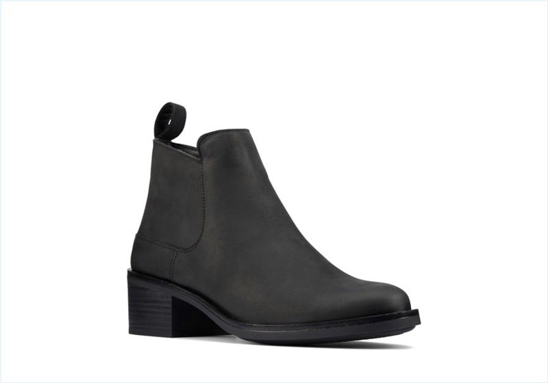  Memi Zip / Black Leather Womens Boots