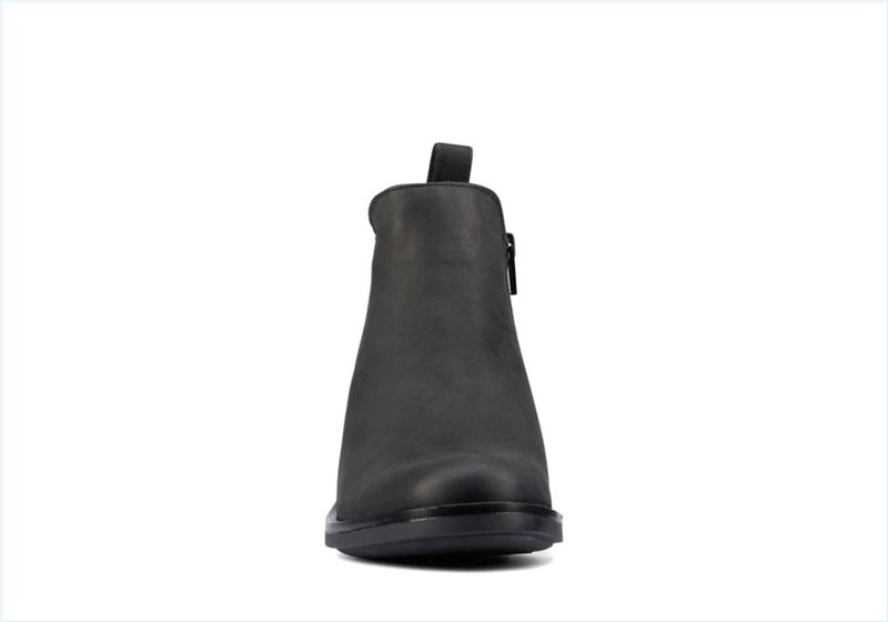  Memi Zip / Black Leather Womens Boots