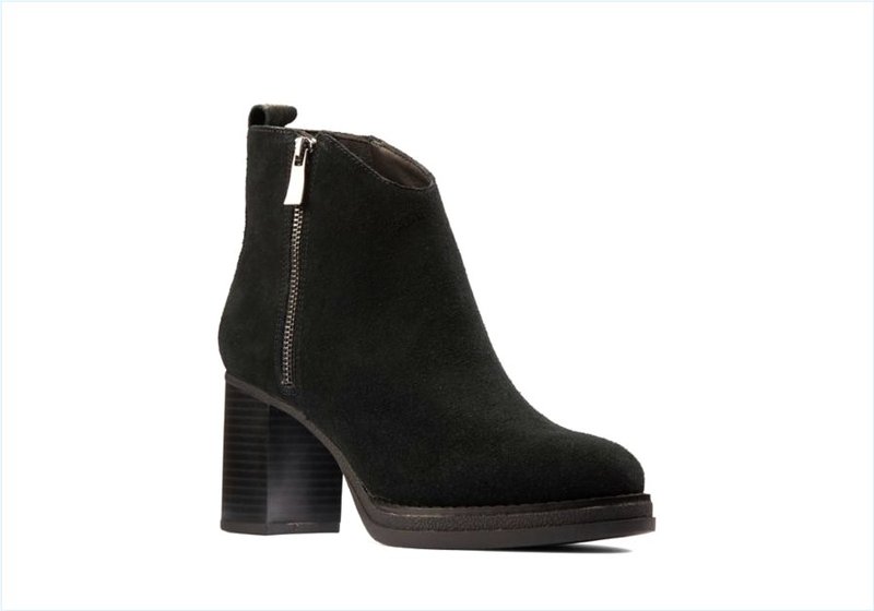  Mable Zip / Black Suede Womens Boots