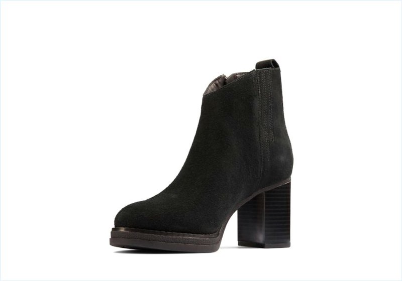  Mable Zip / Black Suede Womens Boots