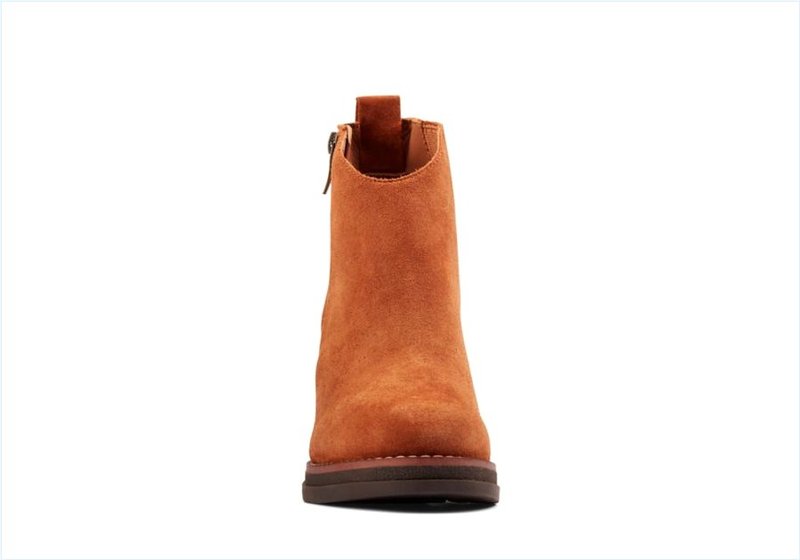  Mable Zip / Dark Tan Suede Womens Boots