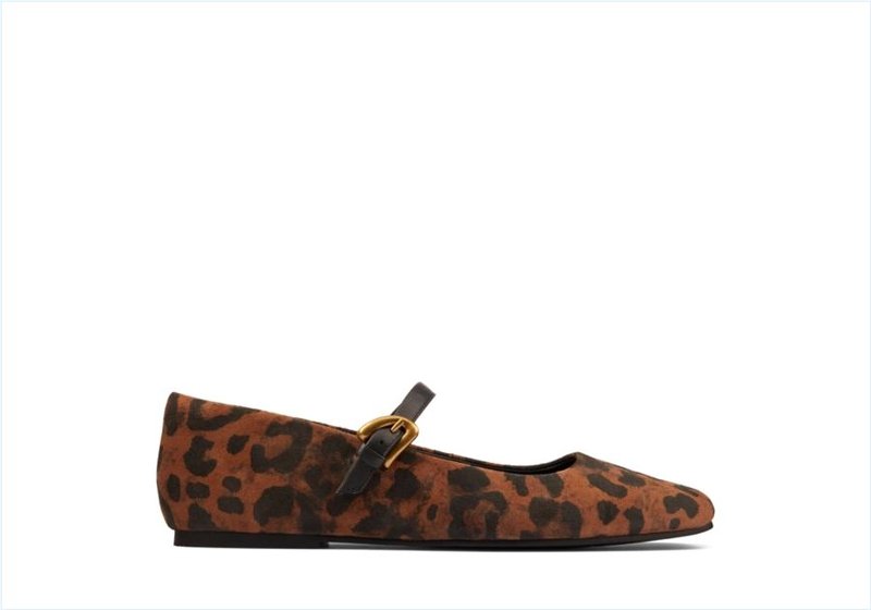  Pure T bar / Leopard Suede Womens Shoes