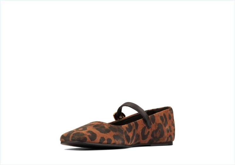  Pure T bar / Leopard Suede Womens Shoes