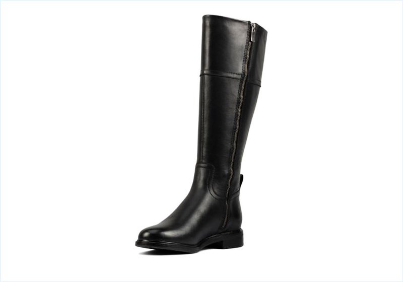  Clarkdale Hi / Black Leather Womens Boots