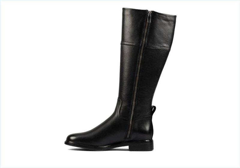  Clarkdale Hi / Black Leather Womens Boots