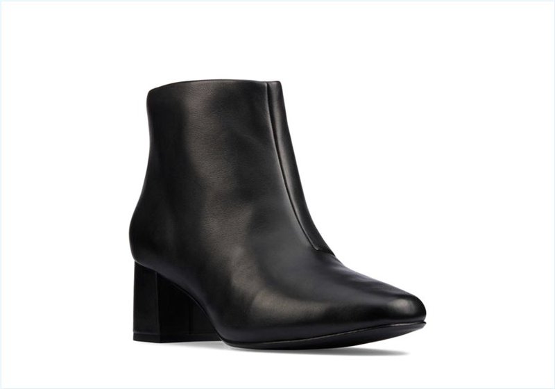  Sheer55 Zip / Black Leather Womens Boots