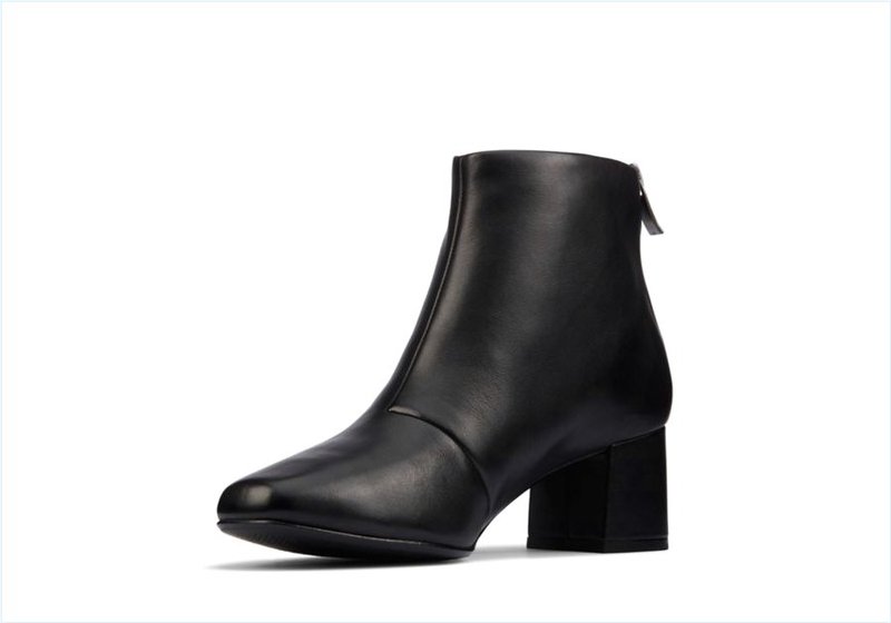  Sheer55 Zip / Black Leather Womens Boots