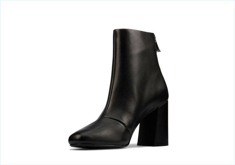  Sheer85 Zip / Black Leather Womens Boots