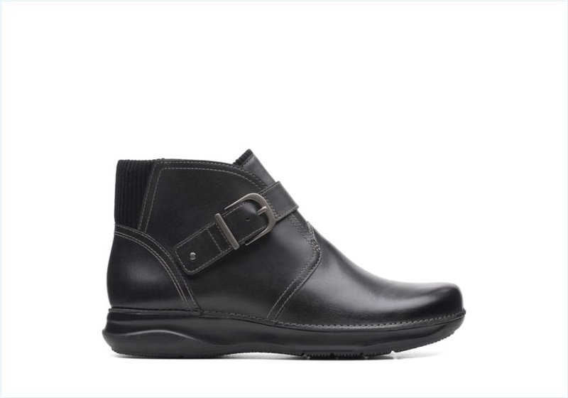  Appley Mid / Black Leather Womens Boots