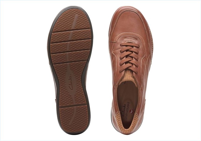  Appley Tie / Dark Tan Leather Womens Shoes