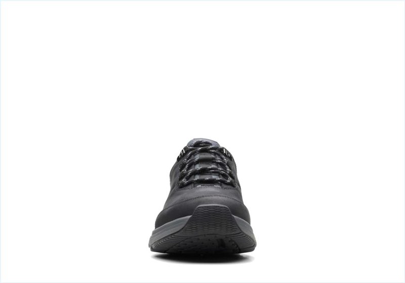  Wave2.0 Tie / Black Leather Mens Sport Shoes