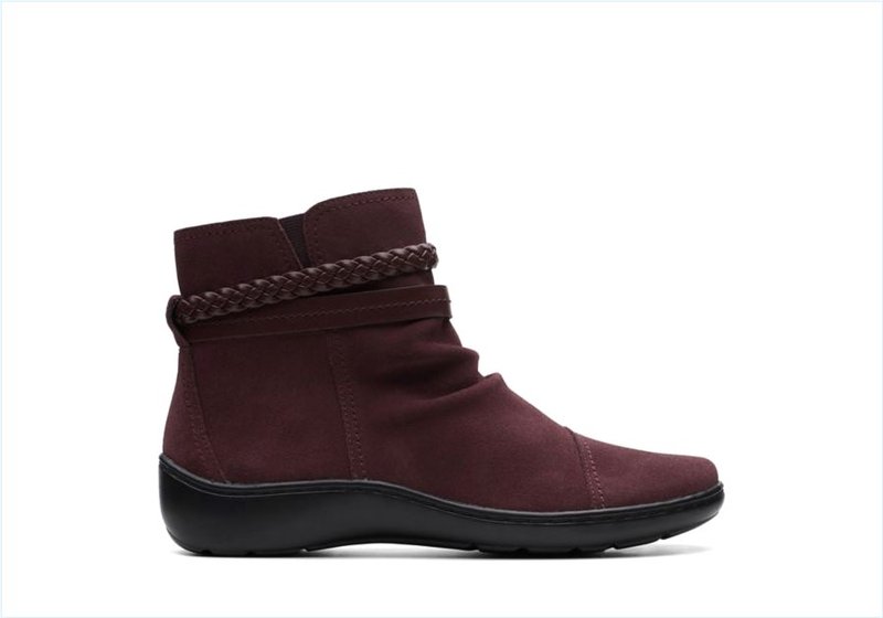  Cora BraidBoot / Burgundy Suede Womens Boots