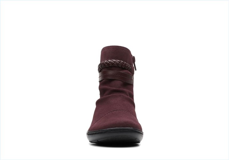  Cora BraidBoot / Burgundy Suede Womens Boots