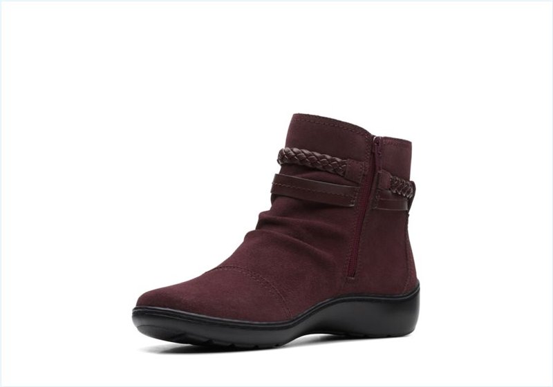  Cora BraidBoot / Burgundy Suede Womens Boots