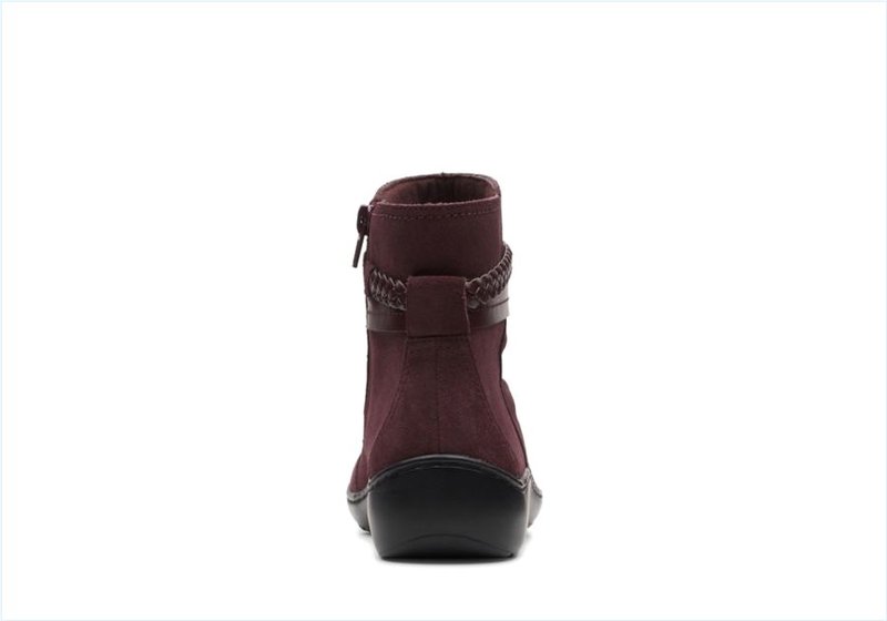  Cora BraidBoot / Burgundy Suede Womens Boots