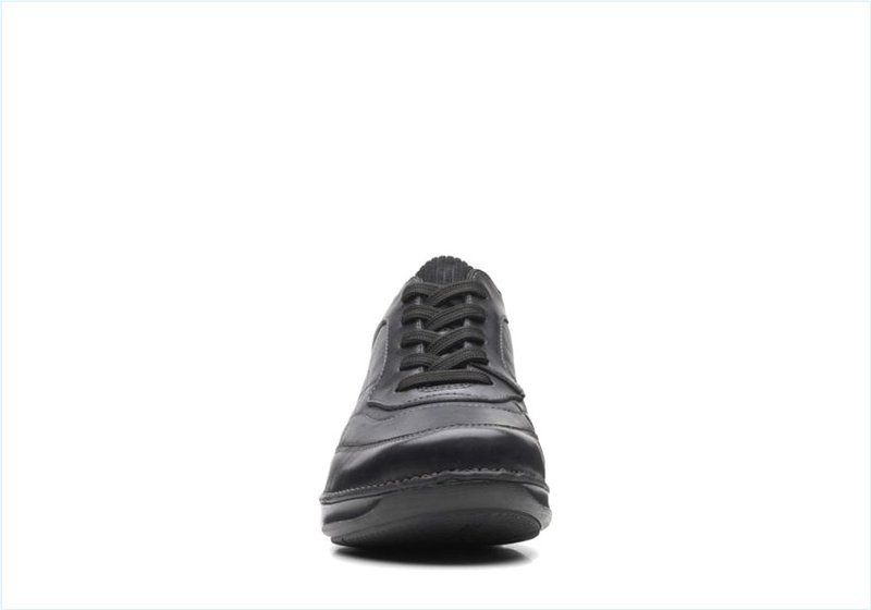  Appley Tie / Black Leather Womens Shoes