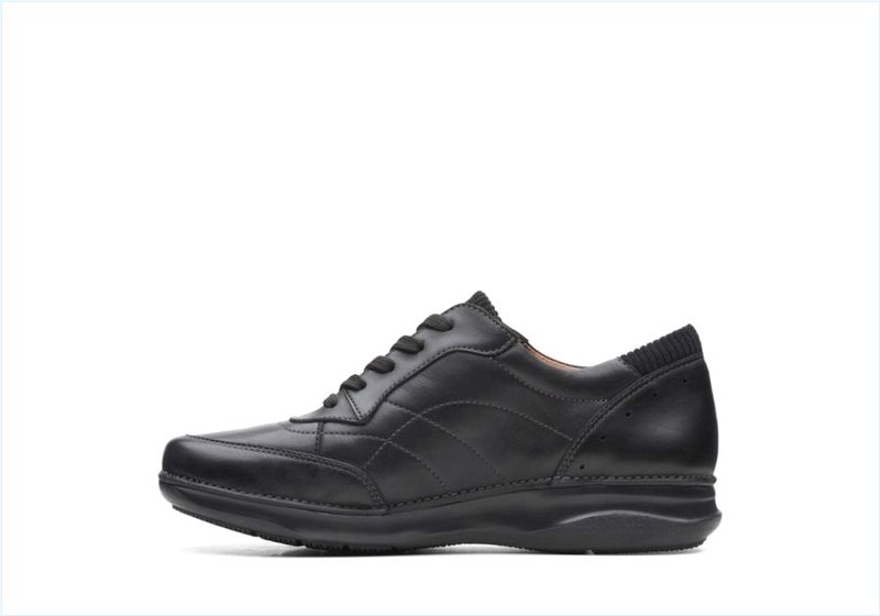  Appley Tie / Black Leather Womens Shoes