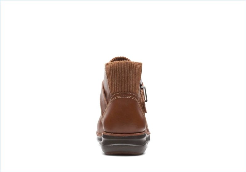  Appley Mid / Dark Tan Leather Womens Boots