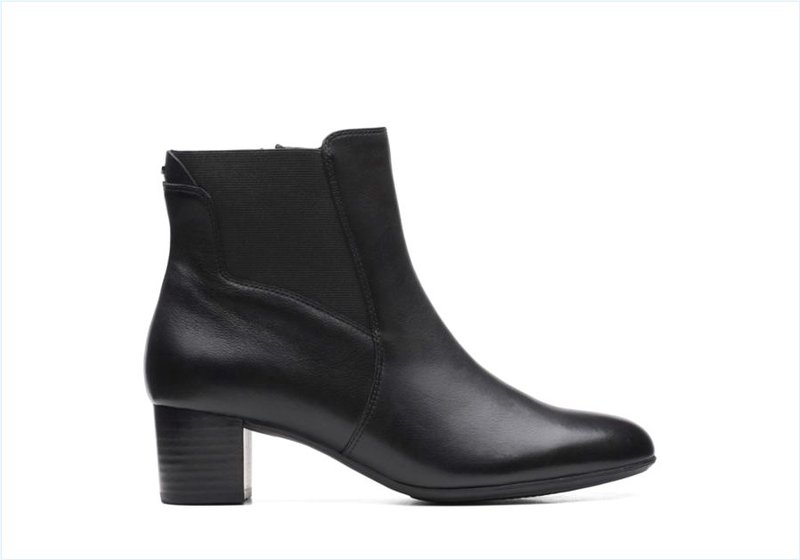  Linnae Hi / Black Leather Womens Boots