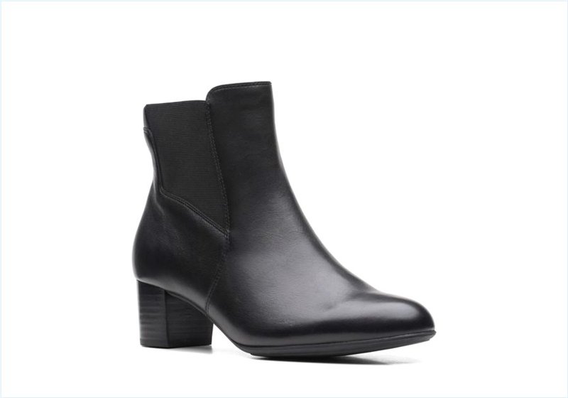  Linnae Hi / Black Leather Womens Boots