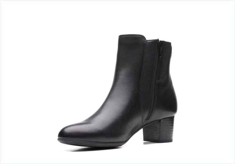  Linnae Hi / Black Leather Womens Boots