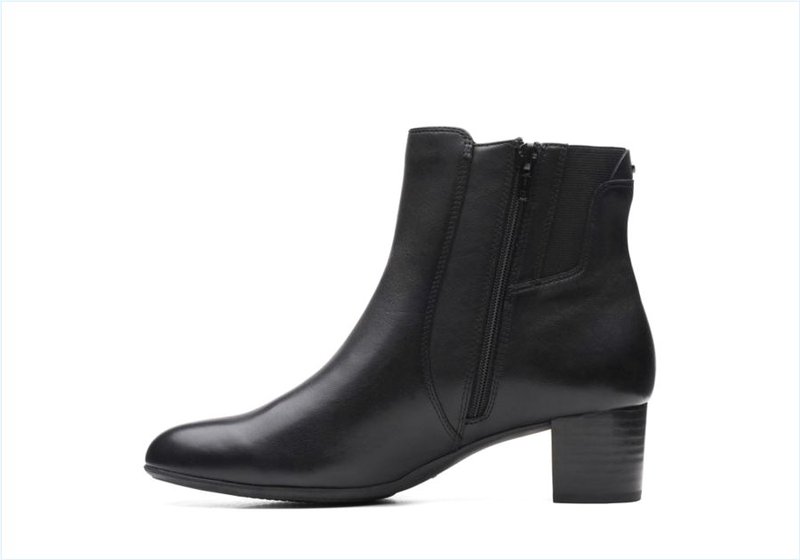  Linnae Hi / Black Leather Womens Boots