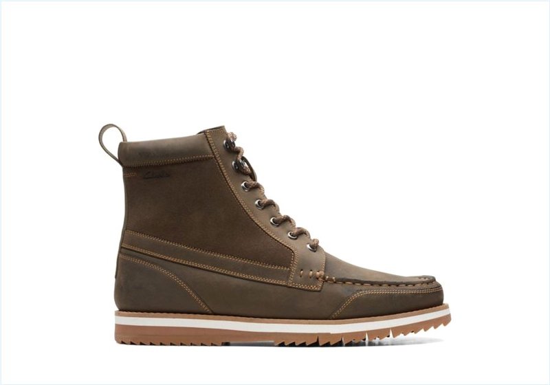  Durston Hi / Dark Olive Leather Mens Boots