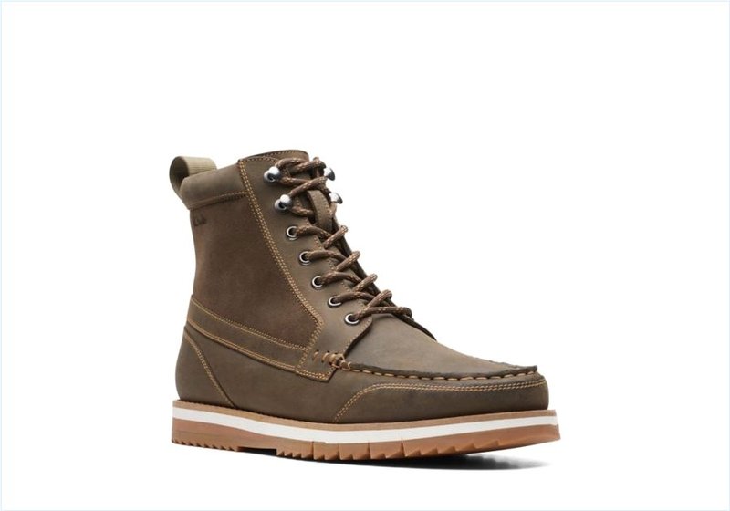  Durston Hi / Dark Olive Leather Mens Boots