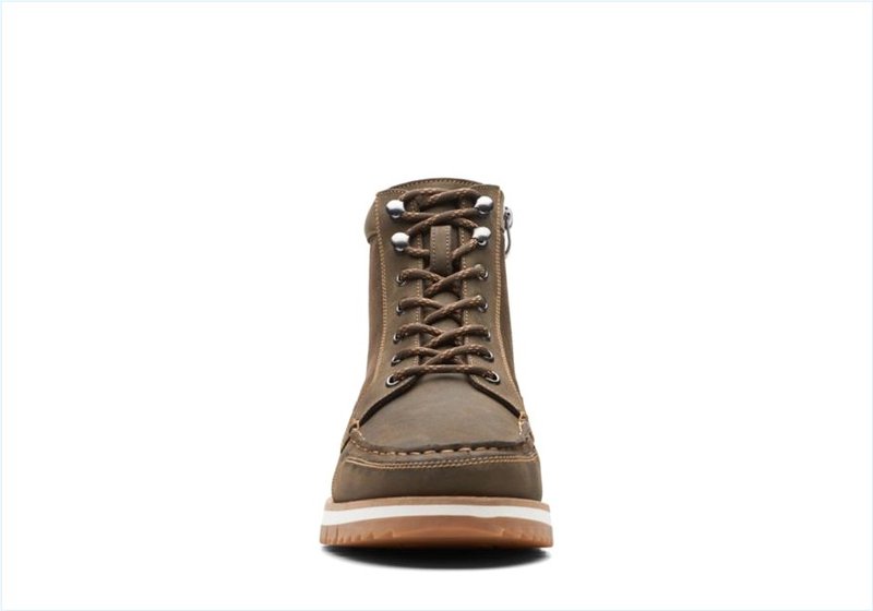  Durston Hi / Dark Olive Leather Mens Boots