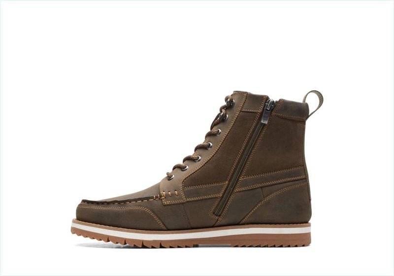  Durston Hi / Dark Olive Leather Mens Boots