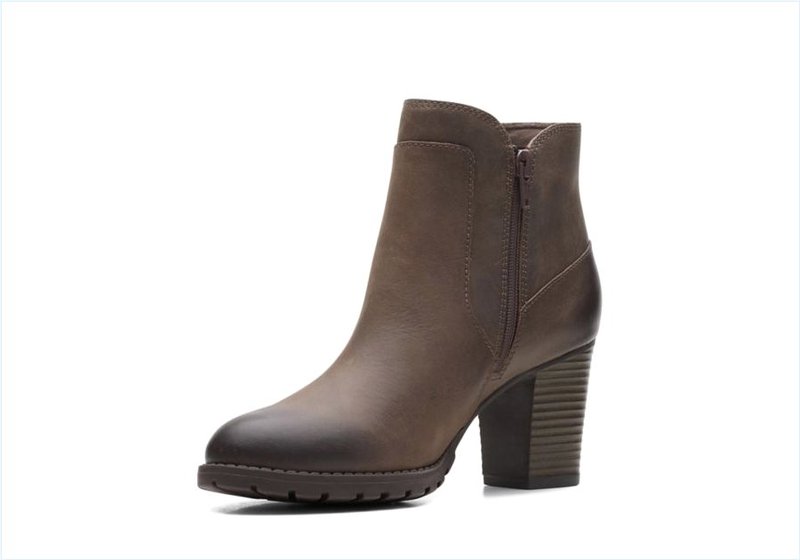  Verona Step / DarkTaupe Leather Womens Boots