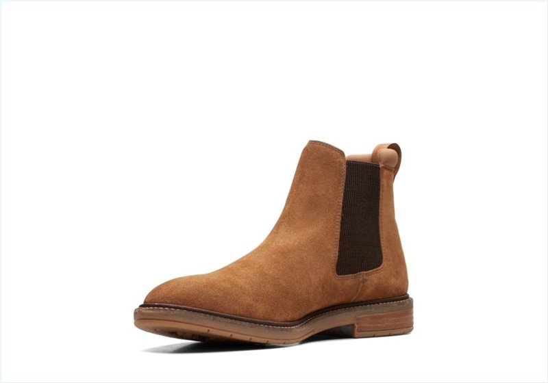  Clarkdale Hall / Cognac Suede Mens Boots