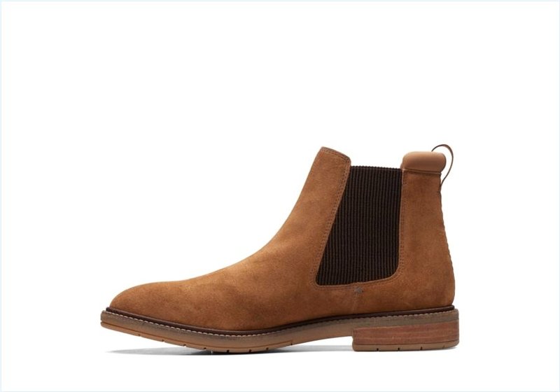  Clarkdale Hall / Cognac Suede Mens Boots