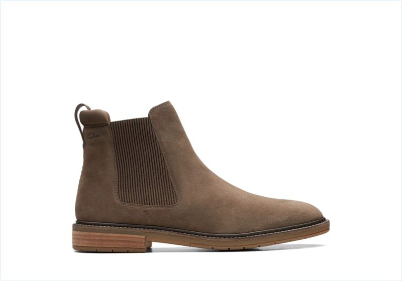  Clarkdale Hall / Stone Suede Mens Boots