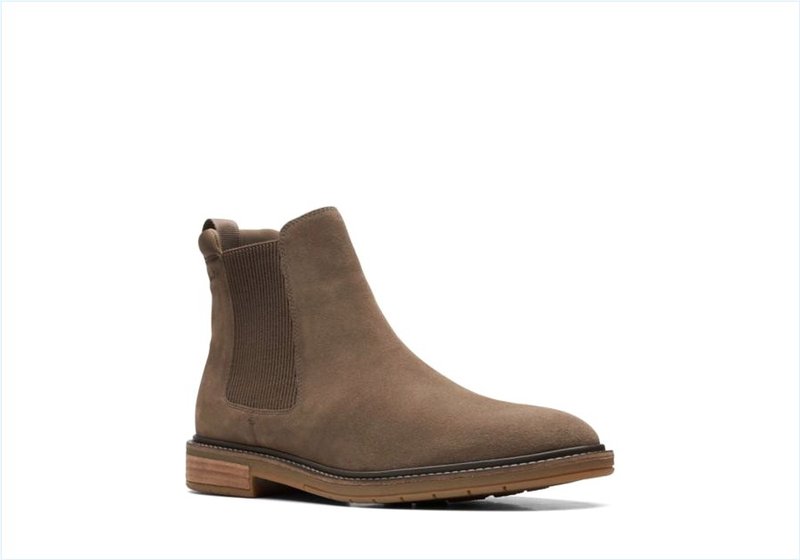  Clarkdale Hall / Stone Suede Mens Boots