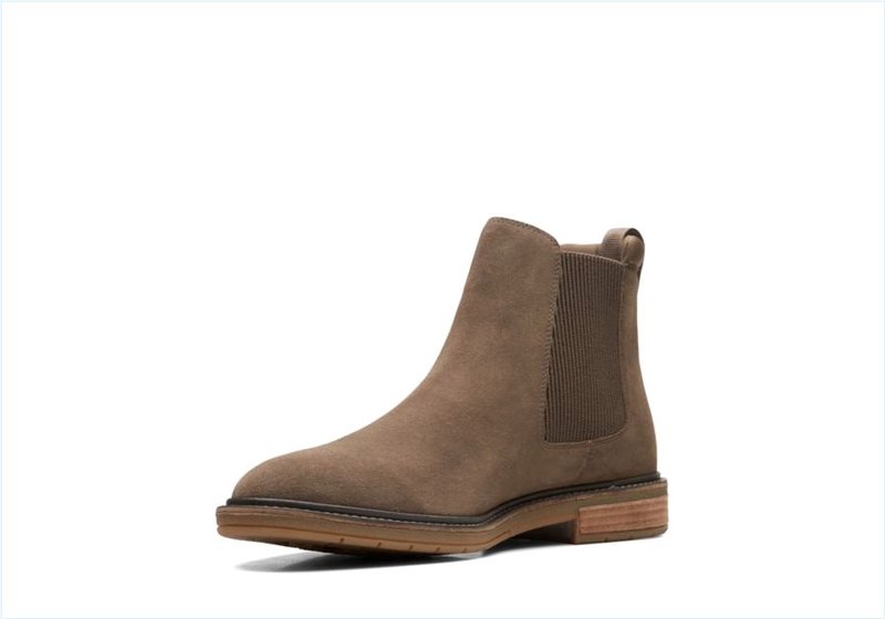  Clarkdale Hall / Stone Suede Mens Boots