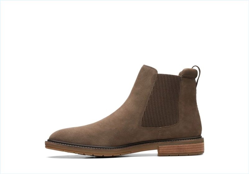  Clarkdale Hall / Stone Suede Mens Boots