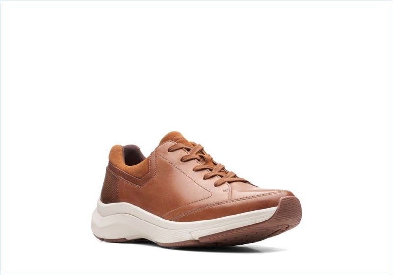  Wave2.0 Way / Dark Tan Leather Mens Sport Shoes