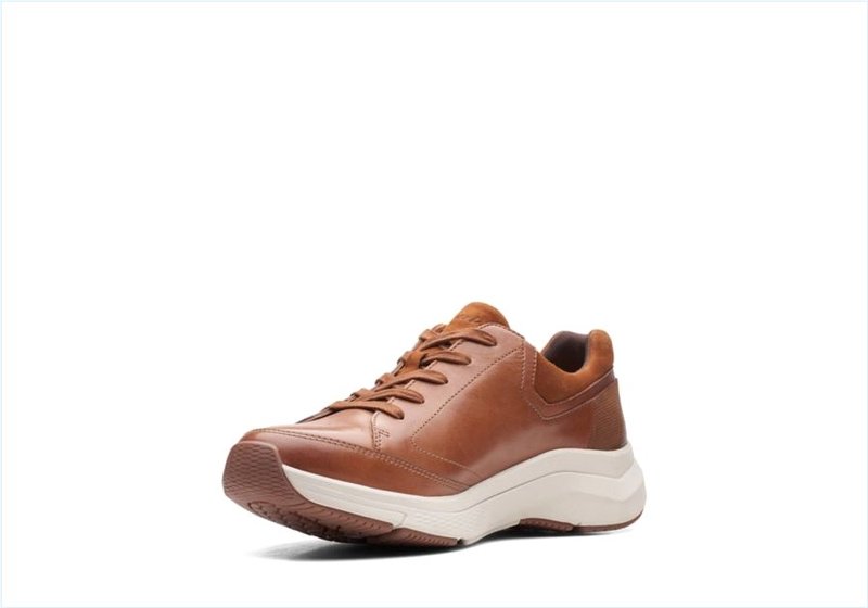  Wave2.0 Way / Dark Tan Leather Mens Sport Shoes