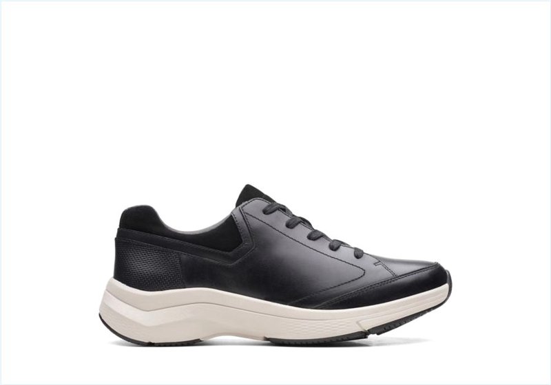  Wave2.0 Way / Black Leather Mens Sport Shoes